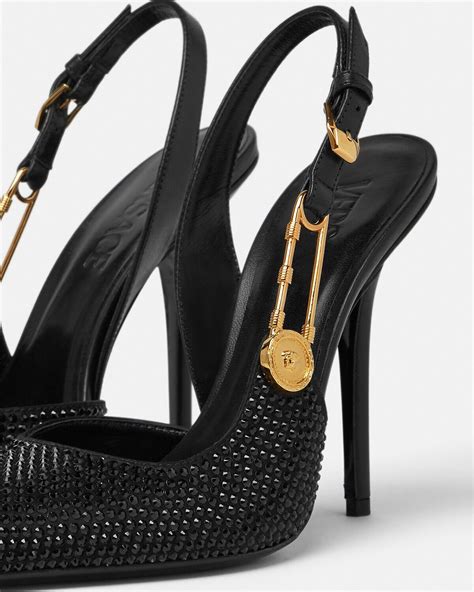 versace couture pumps|versace safety pin heels.